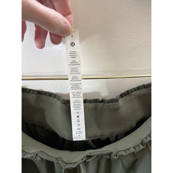Lululemon Womens Keep Moving Jogger Size 8 Green Paperbag Waist Athletic Workout - Picture 5 of 7